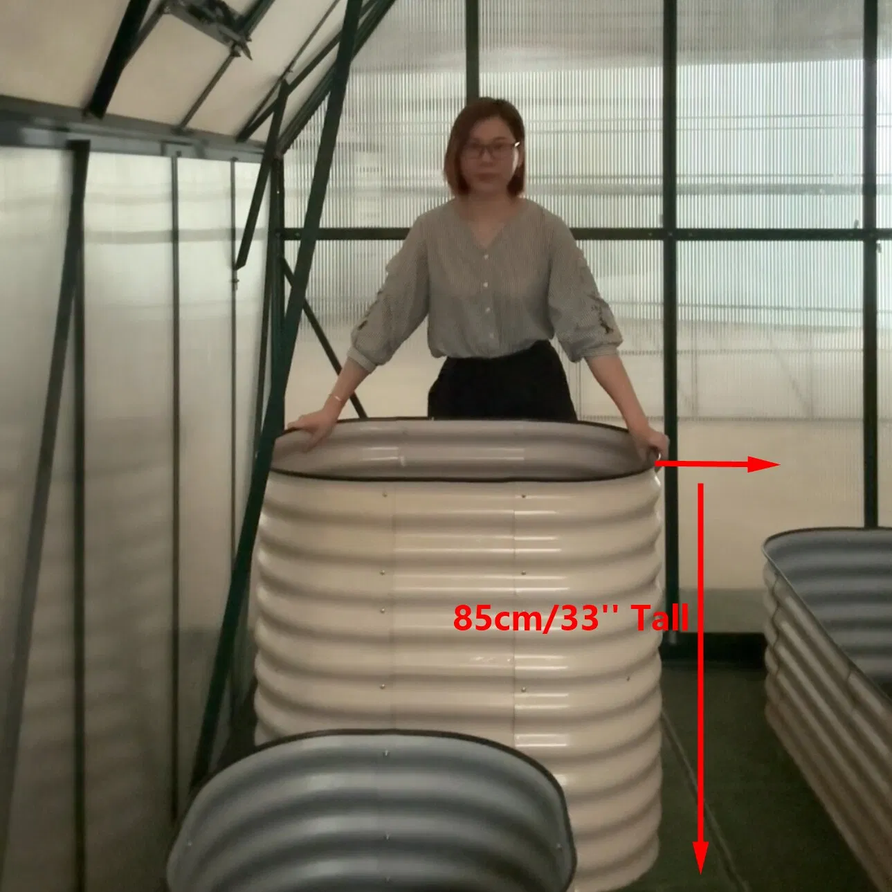 Высокая металлическая грядка 33 дюйма RR609085