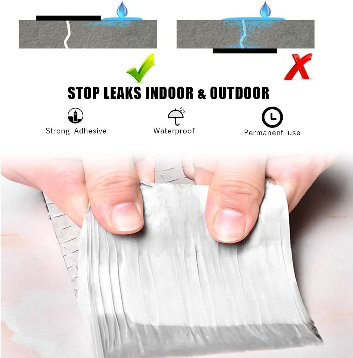 Strong Repair Rubberized Waterproof Rubber Seal Tape Strong Anti-Leakage Seal Tape