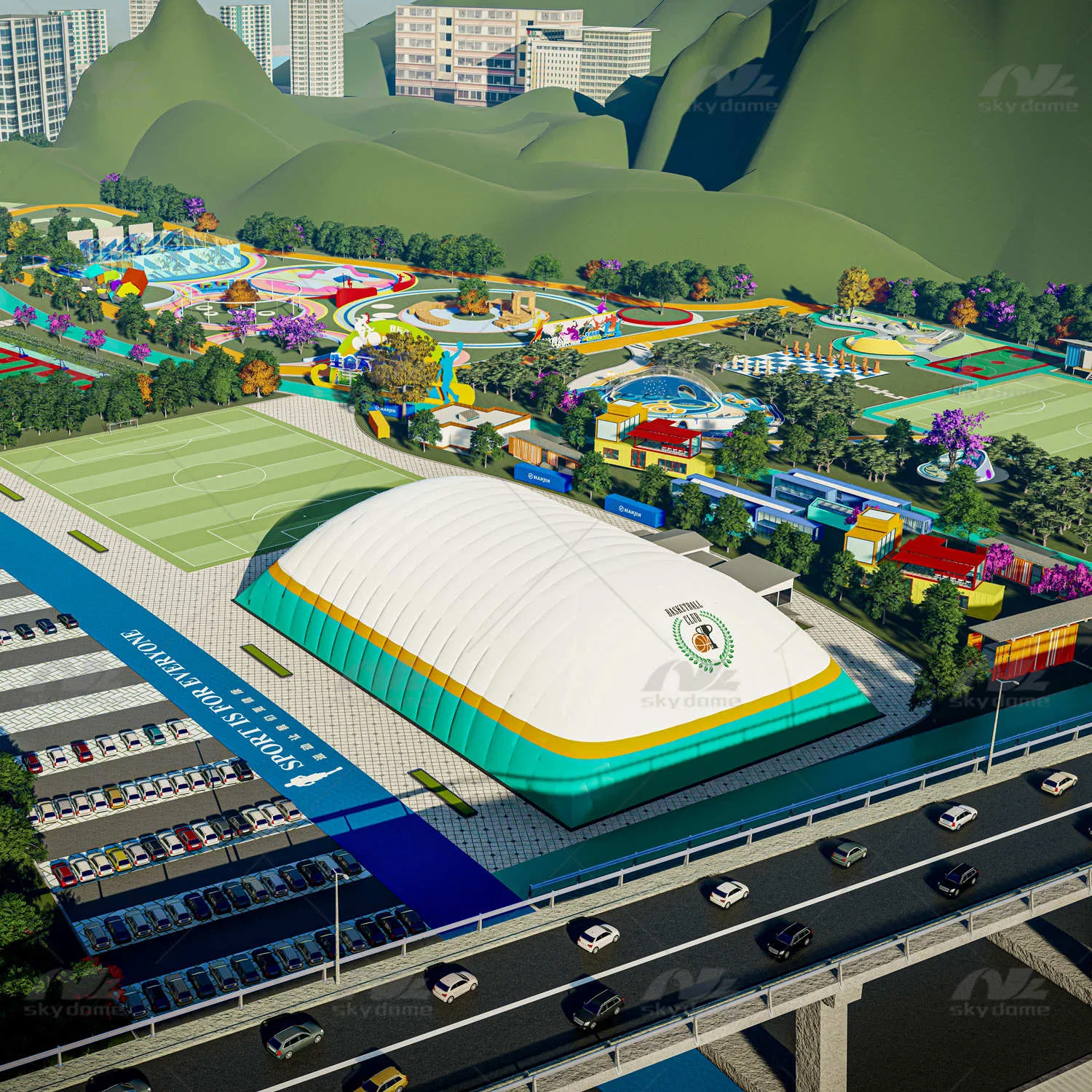 Huge Air Inflatable Structures for Multi Sports