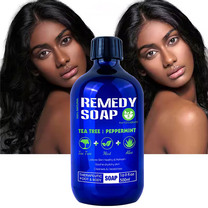Private Label Natural Organic Body Wash Healing Cleansing Soap Tea Tree Oil Nourishing OEM Shower Gel for Soothes Itchy Skin