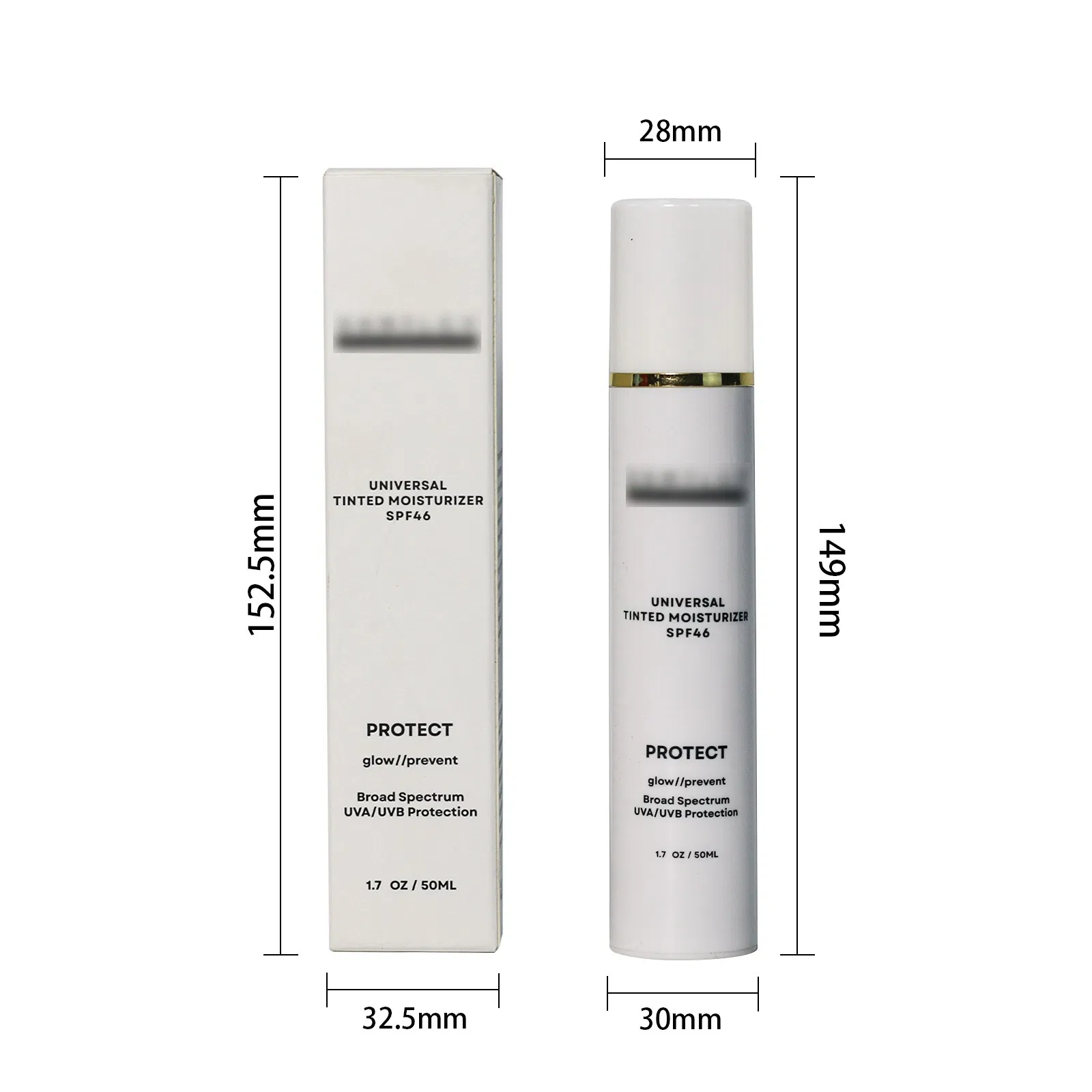 Makeup UVA/UVB Protection Foundation with SPF 50 Face Tinted Liquid Sunscreen