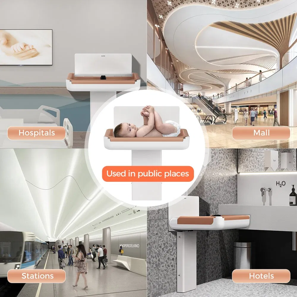Restaurants/Hotels/Schools/Airports Wall Mount Foldable Commercial Baby Changing Station Diaper