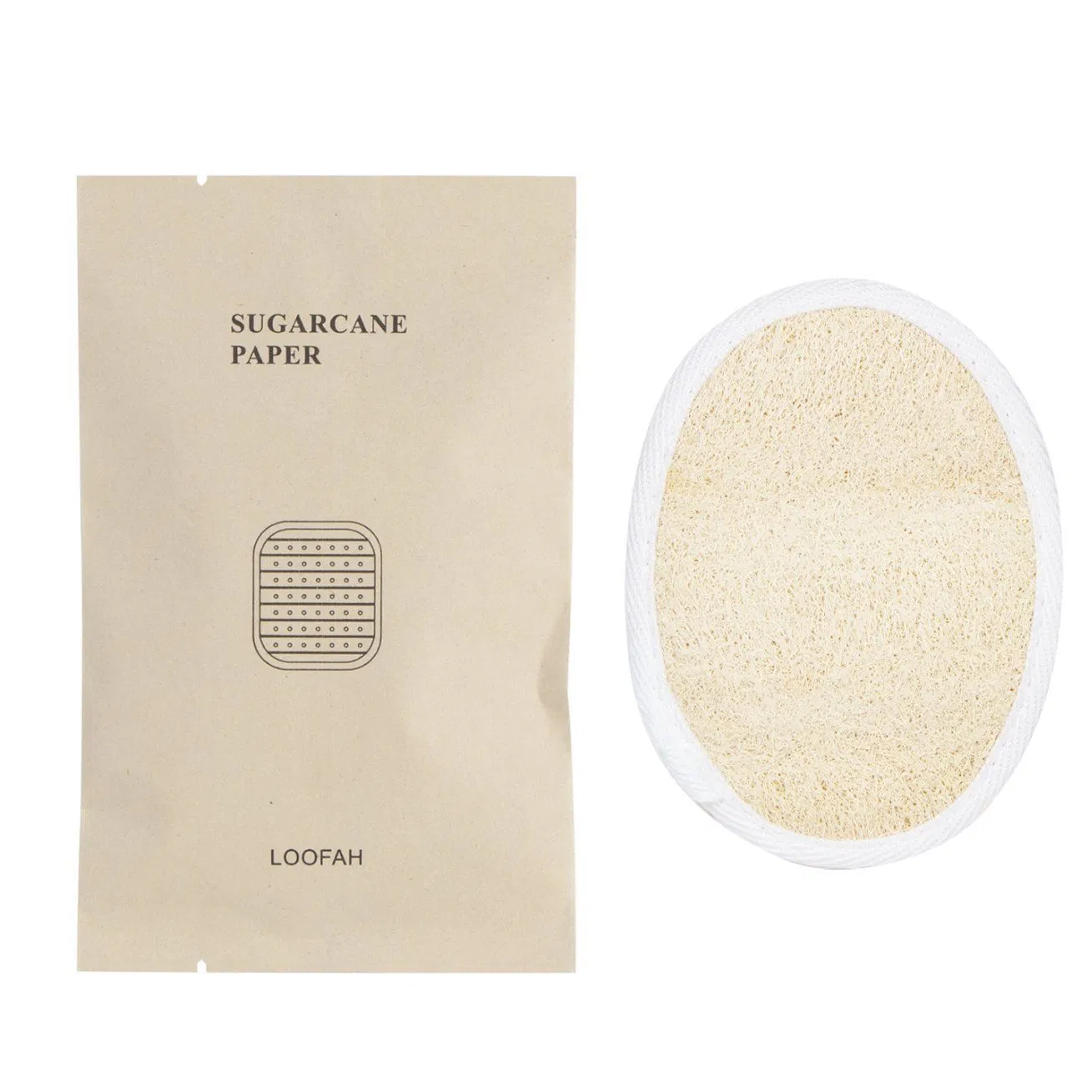 Disposable Oval Hotel Loofah Natural Exfoliating Scrubber Bath Loofah
