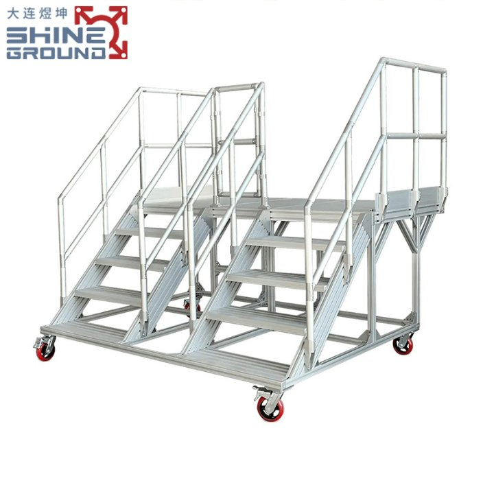 Durable Assembled Aluminum Stairs and Work Platforms for Safety