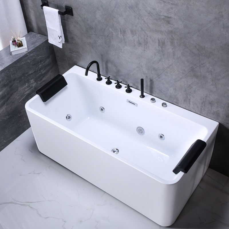 Ванна с гидромассажем для пожилых и детей с поручнями