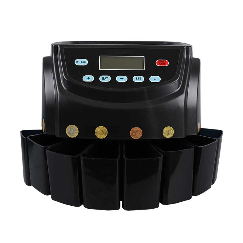 CS-5508 High Speed Coin Counter Sorter with LED Display 8 Drawers Automatic Coin Sorting Machine for USD JPY EUR
