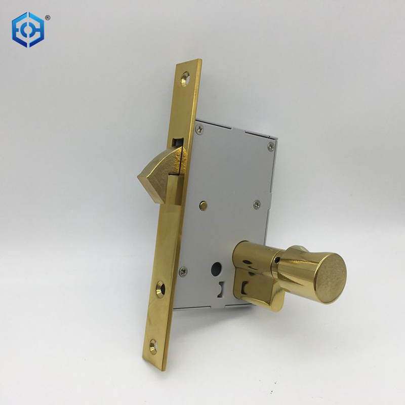 Golden Stainless Steel Mortise Hook Lock Suitable for Sliding Door