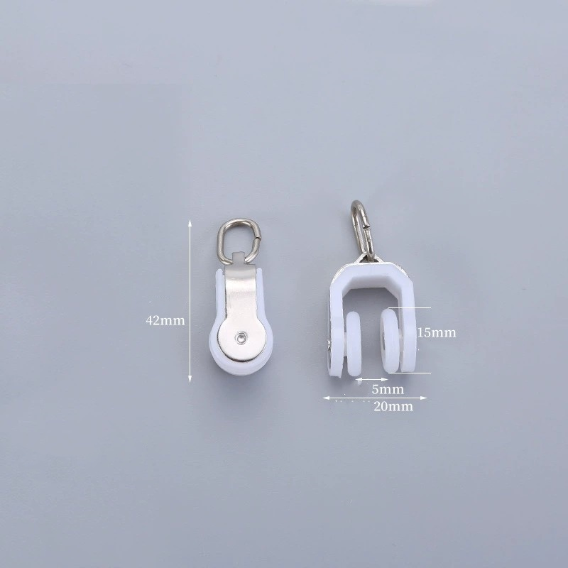 Manufacture High Quality Pulley Curtain Track with Hook Sliding Plastic Curtain Track Accessories Hooks