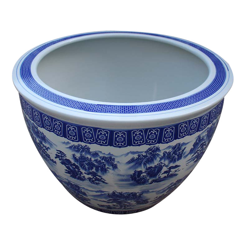 Горшки керамические Jingdezhen уличные большие сине-белые ландшафтные