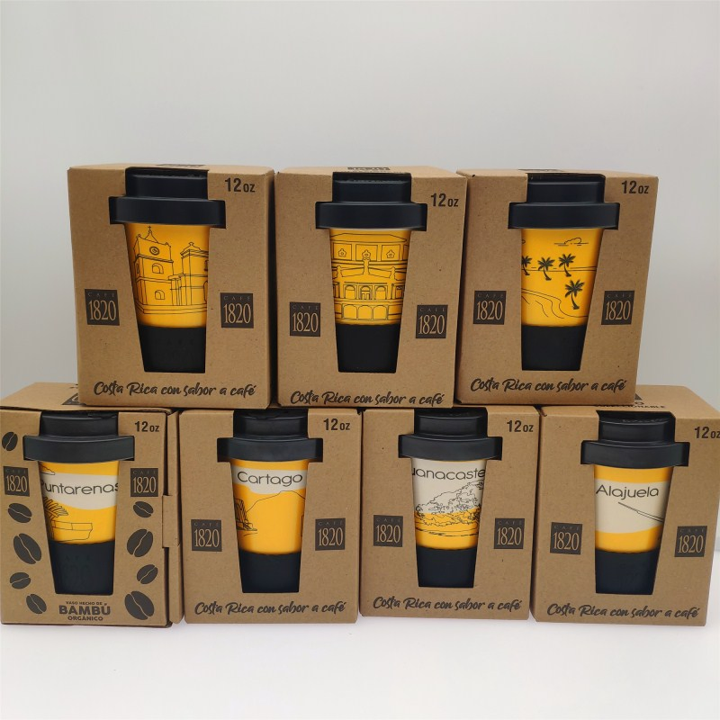 Экокружка из бамбука с логотипом на заказ, 350 мл