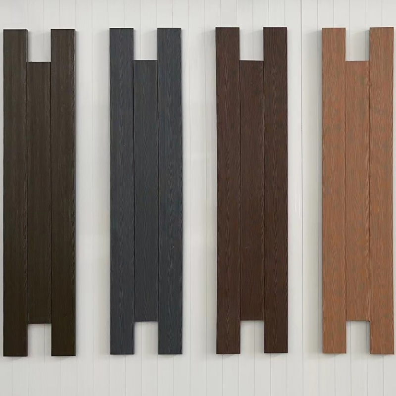 High Strength Aluminum Decking Tiles for Beach Houses in Antiquewood Walnut