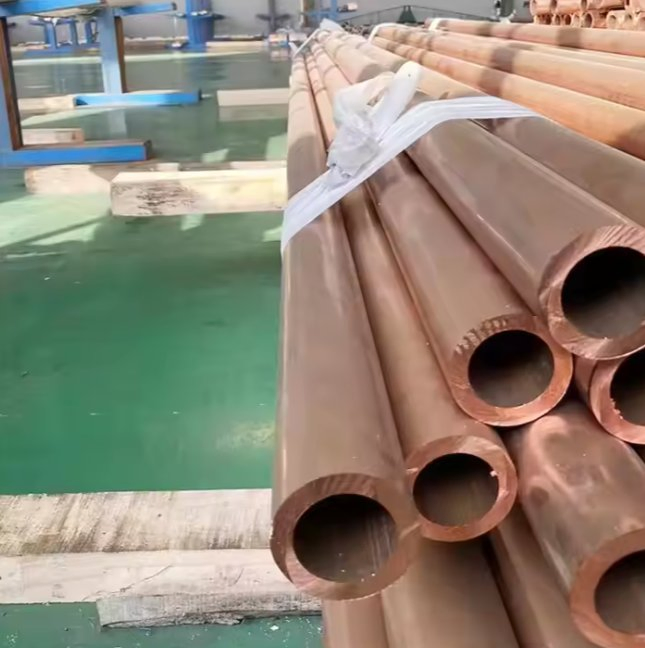 Pure Copper Pipe/Tube. 1m 2m 3m 5m 6m C10100/C10200/C11000/C14500/C14700/C12000/C12200/C19400 Od 10-50mm Thick 1.0-2.5mm Corrosion Resistance/High Pressure