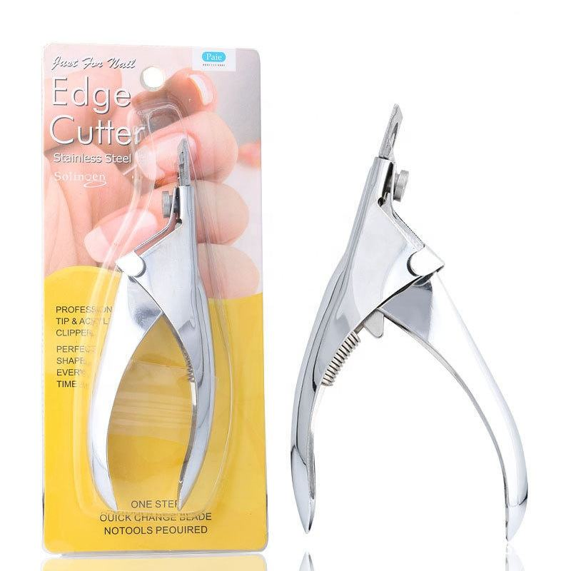 Nail Trimmer French Style Black Pink Sliver U Shape Nail Tip Edge Cutter Scissors False Nail Nipper Clipper