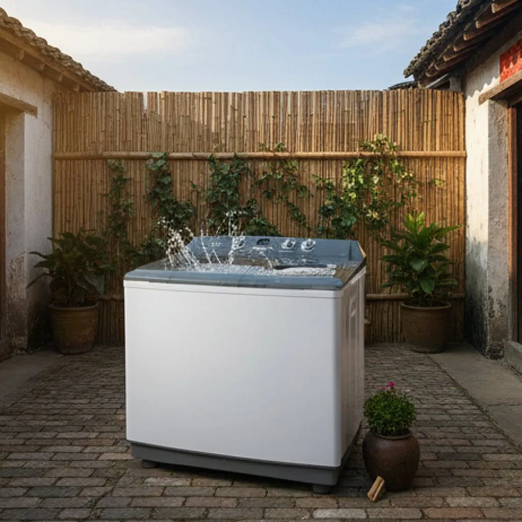 Portable Twin Tub Automatic Washing Machine with Spin Dryer