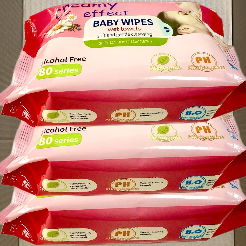 Baby Wipes Alcohol Free Wet Wipes for Baby Care Eco Friendly Organic Biodegradable Bamboo Sensitive Skin Hand Cleaning 100% Natural Baby Wet Wipes