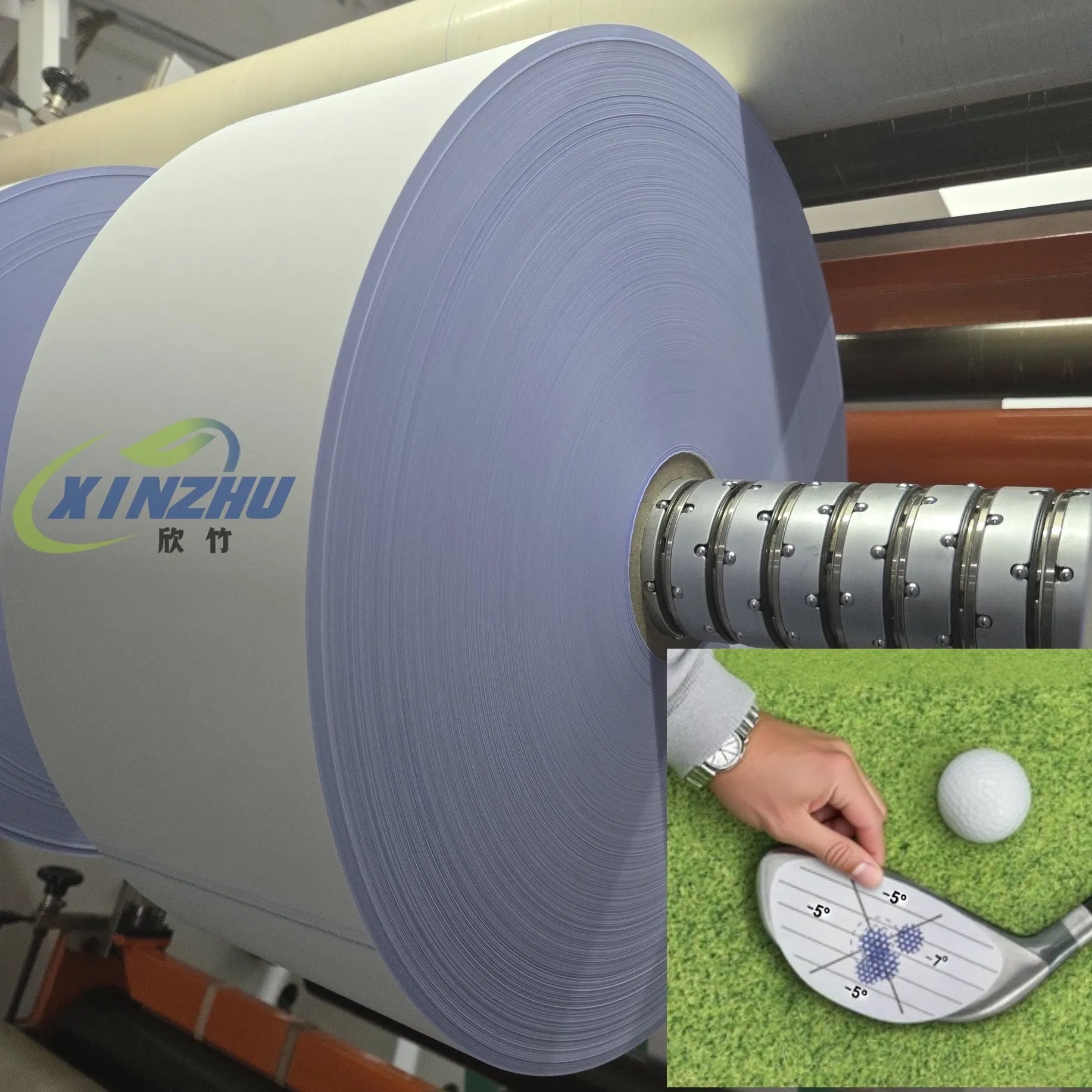 Factory Supply Golf Self-Adhesive Practice Jumbo Roll Label Sticker Material Customizable Logo