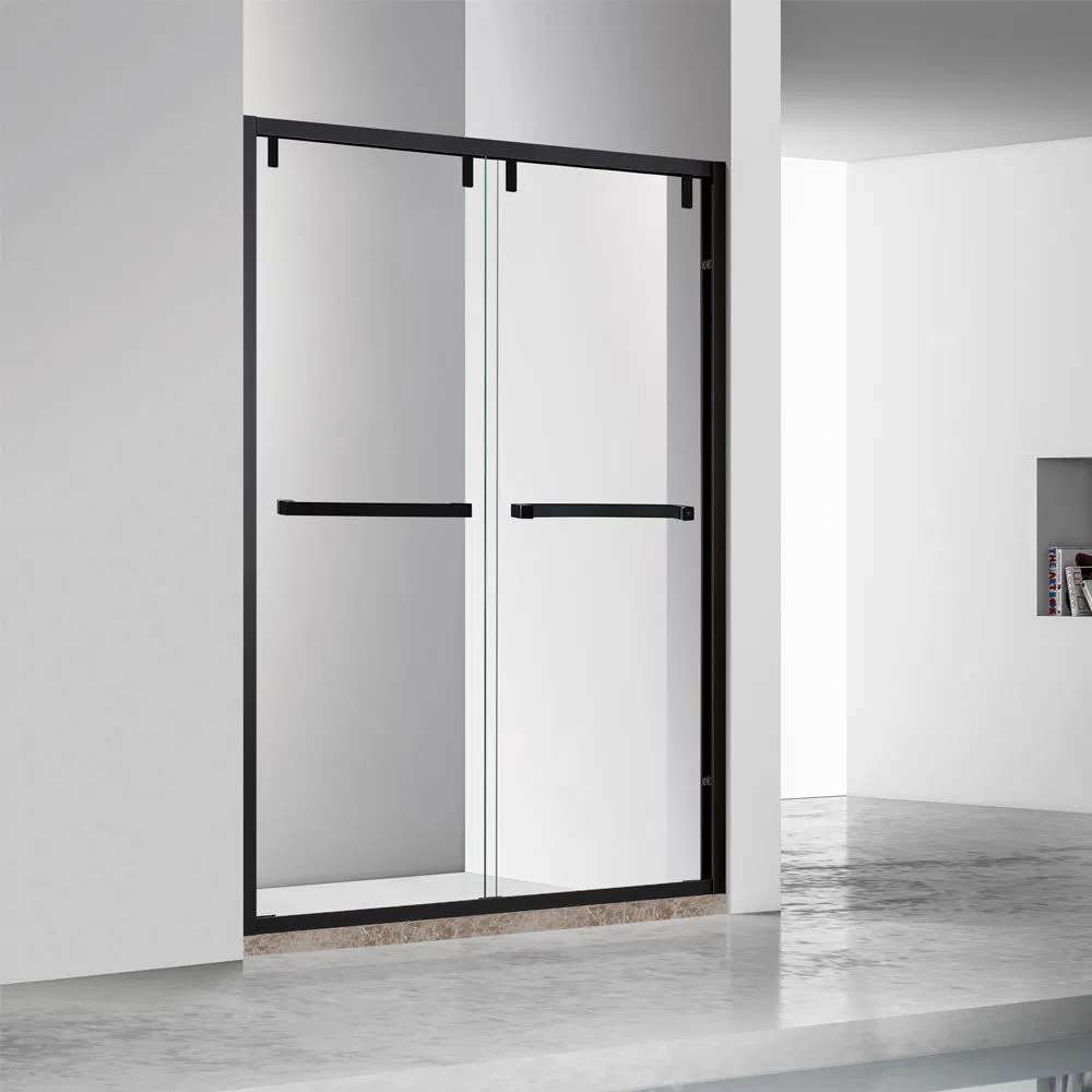 Project Hot Sale Simple Modern Matt Black Finish Stainless Steel Frame 8/10mm Tempered Glass Shower Cabin