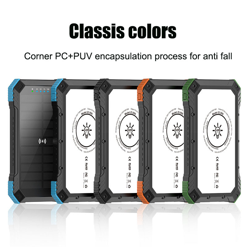 Wholesale Outdoor Pd22.5W LED Light Wireless Charging Waterproof 20000mAh Solar Power Bank