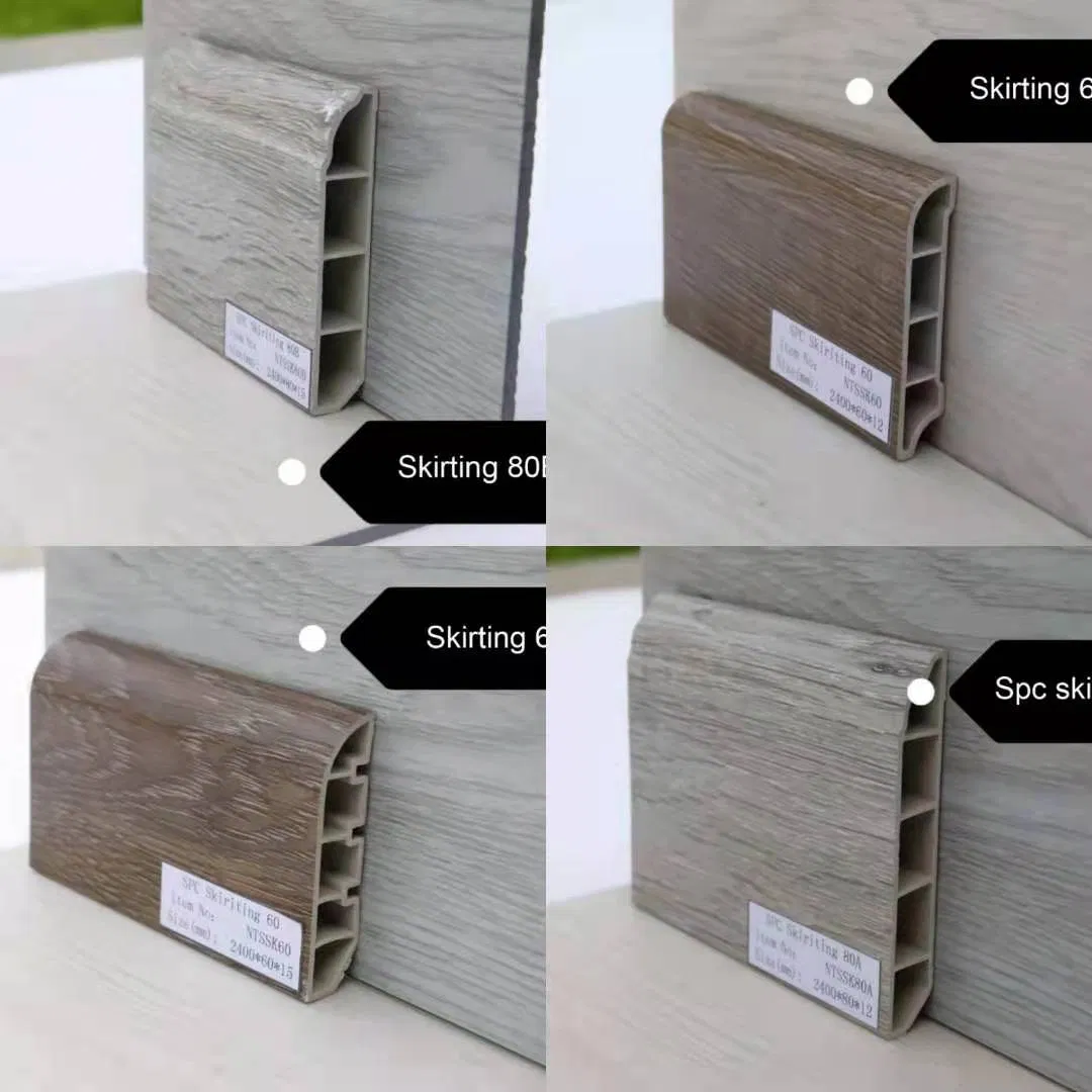High Class Decorative Wood Oak Wall Skirting Indoor Spc Vinyl Floor Skirting Board