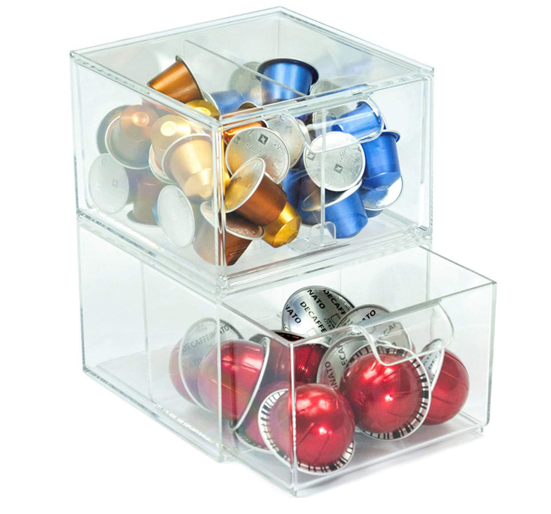 Desktop Transparent Acrylic Storage Box Storage Cosmetic Jewelry Finishing Drawer Box