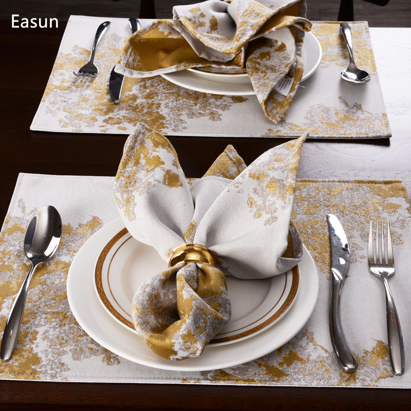 Airline Custom Beverage Napkins Cotton Table Napkins Tablecloth Blue