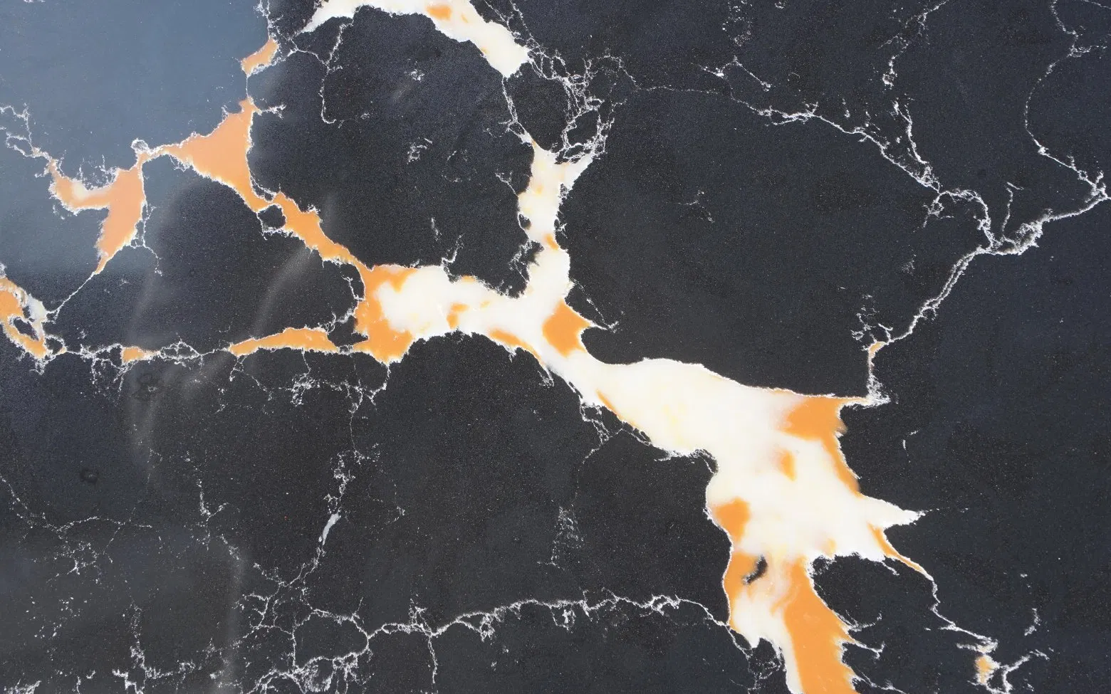 Top Selling Horizon Black Calacatta Gold Quartz Stone Beautiful Marble Worktop Surface