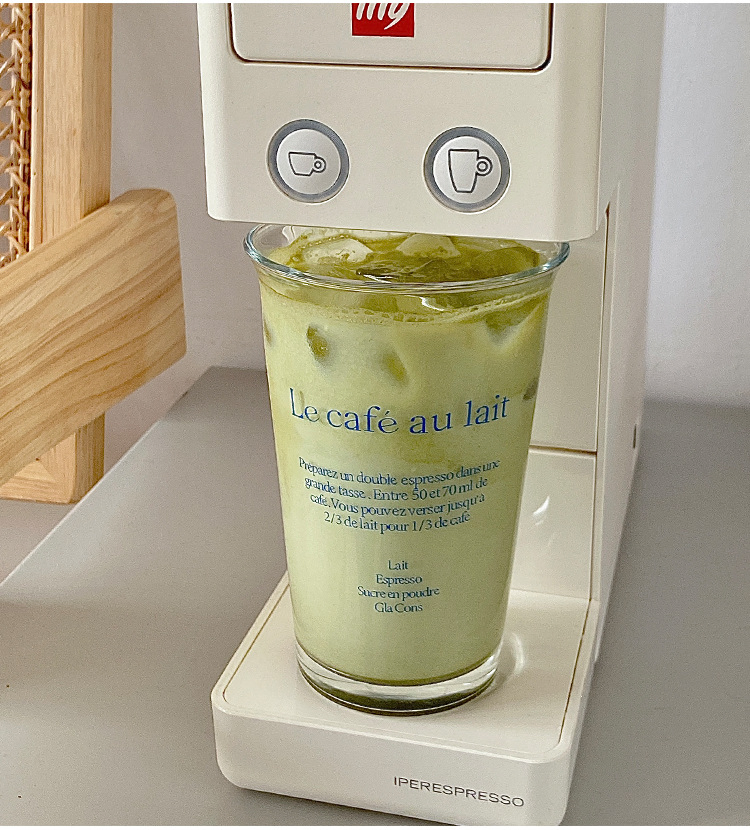 Прямоугольная стеклянная кружка для кофе, 300 мл