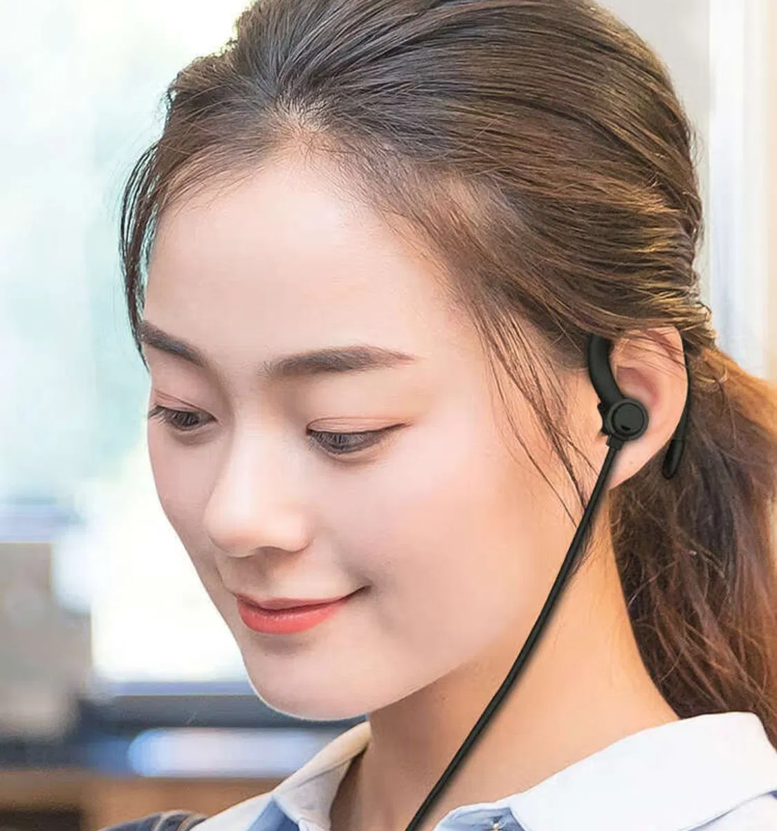 Накладные моно-наушники с крючком для авиации и гидов