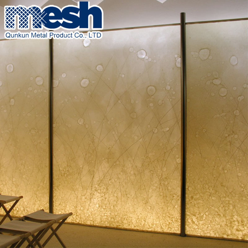 Metal Mesh Glass Laminated for Decorative