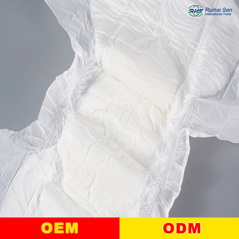 Superior Quality Disposable Elderly Incontinence Breathable High Absorption Printed Biodegradable Adult Diaper