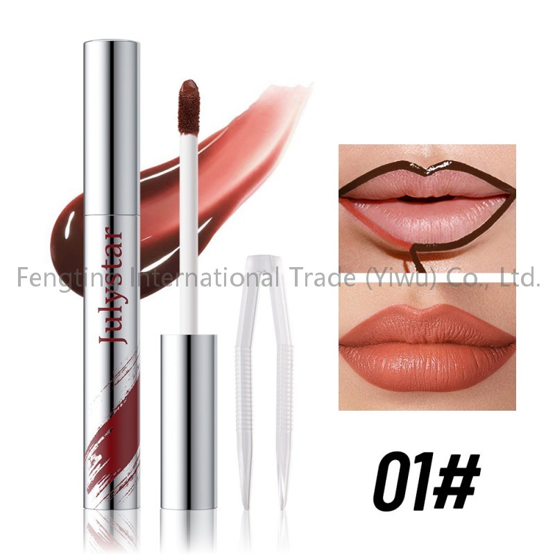 Waterproof Long Lasting Lip Stain High Pigment Vitamin E Hyaluronic Acid Nourishing Matte Peel off Lip Liner
