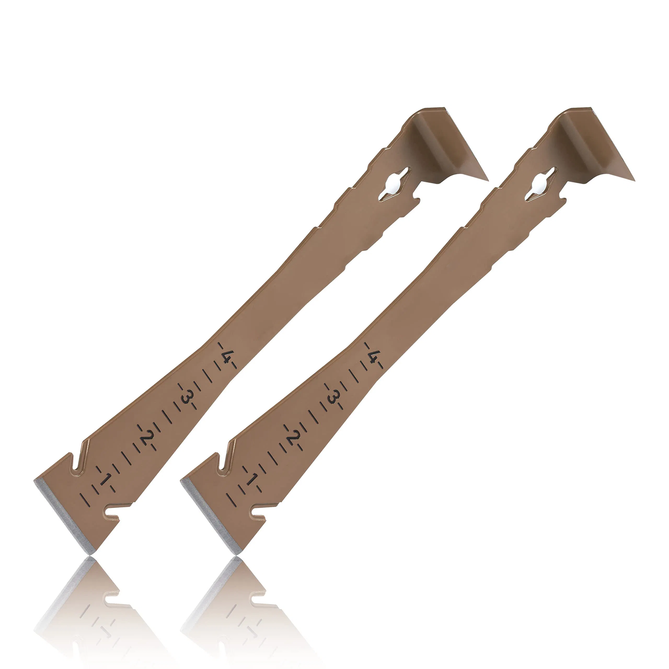 9.5" Trim Bar High Carbon Spring Steel Built in Ruler Crowbar Beveled Edges Nail Puller