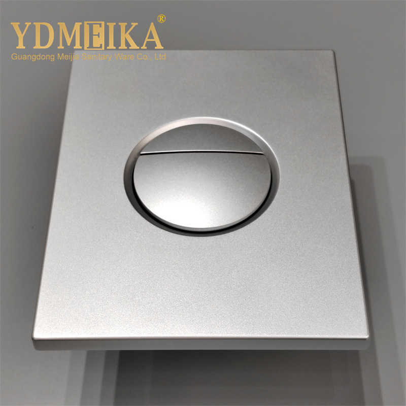 Sanitary Ware Bathroom Light Luxury Matte Silver Color Concealed Toilet Cistern Toilet Flushing Button Panel