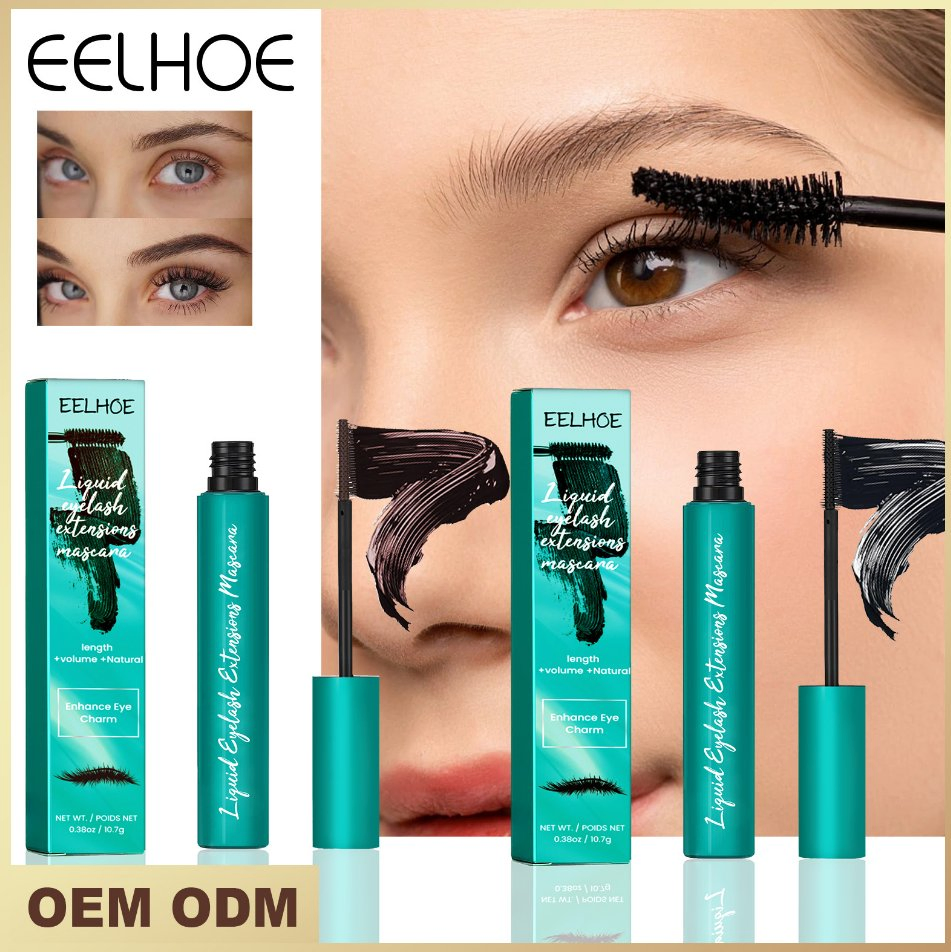 Online Wholesale Ready to Ship Lash Silk Fiber Mascara Curling Volume Rich/ Crystal Brown Black Waterproof Liquid Lash Extension Cosmetic Volumed up Mascara