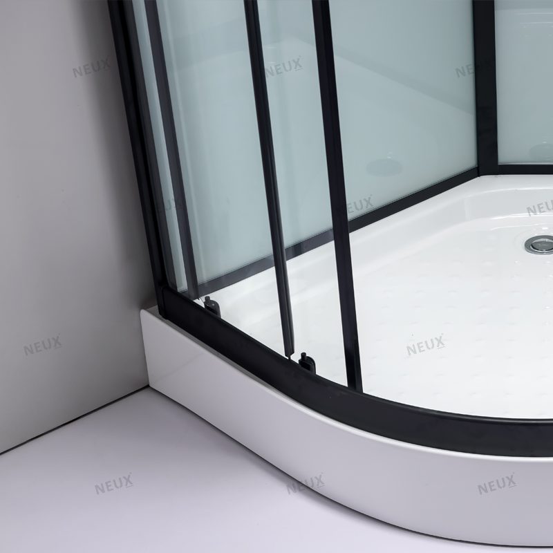 Tempered Glass Easy Installation Corner Bathroom Sector Sliding Door Shower Room