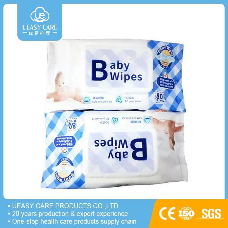 Eco-Friendly Bamboo Fiber Purified Water Alcohol-Free Flushable Baby Wipes Professional Wet Wipes Manufacturer Factory Baby Care Cleaning Product Skincare Wipe