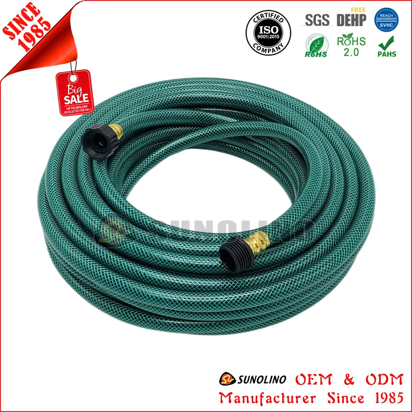 Non Torsion Colorful Flexible PVC Garden Water Pipe