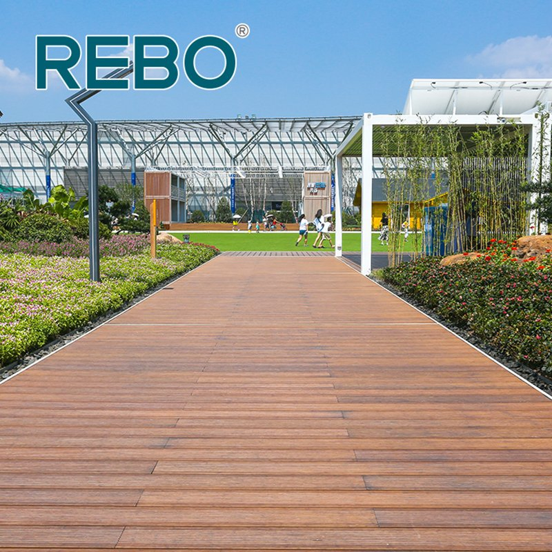Mothproof Durable Bamboo Engineered Wood Carbonized Pavilion Decking Plank