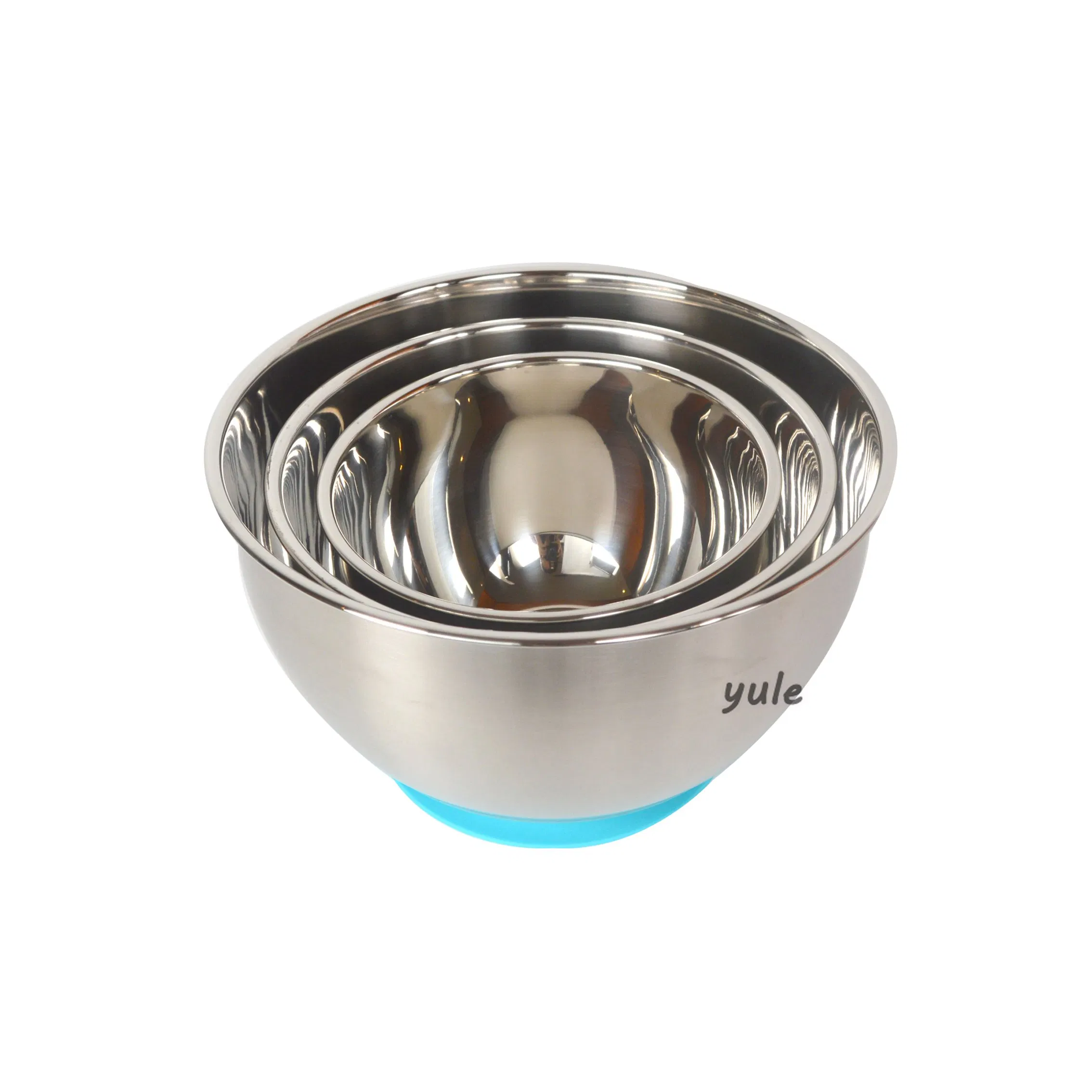 Suction Cup Silicone Bottom 3 PCS Nesting Mixing Bowl Set