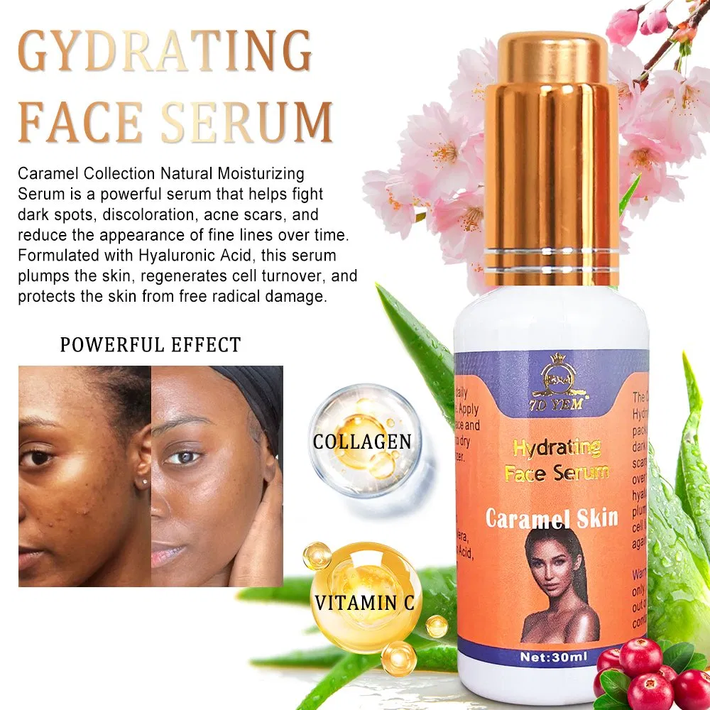 Caramel Skin Serum High Quality Moisturizing Face Lightening Serum Hyaluronic Acid Whitening Dark Spot Remover Serum for Face