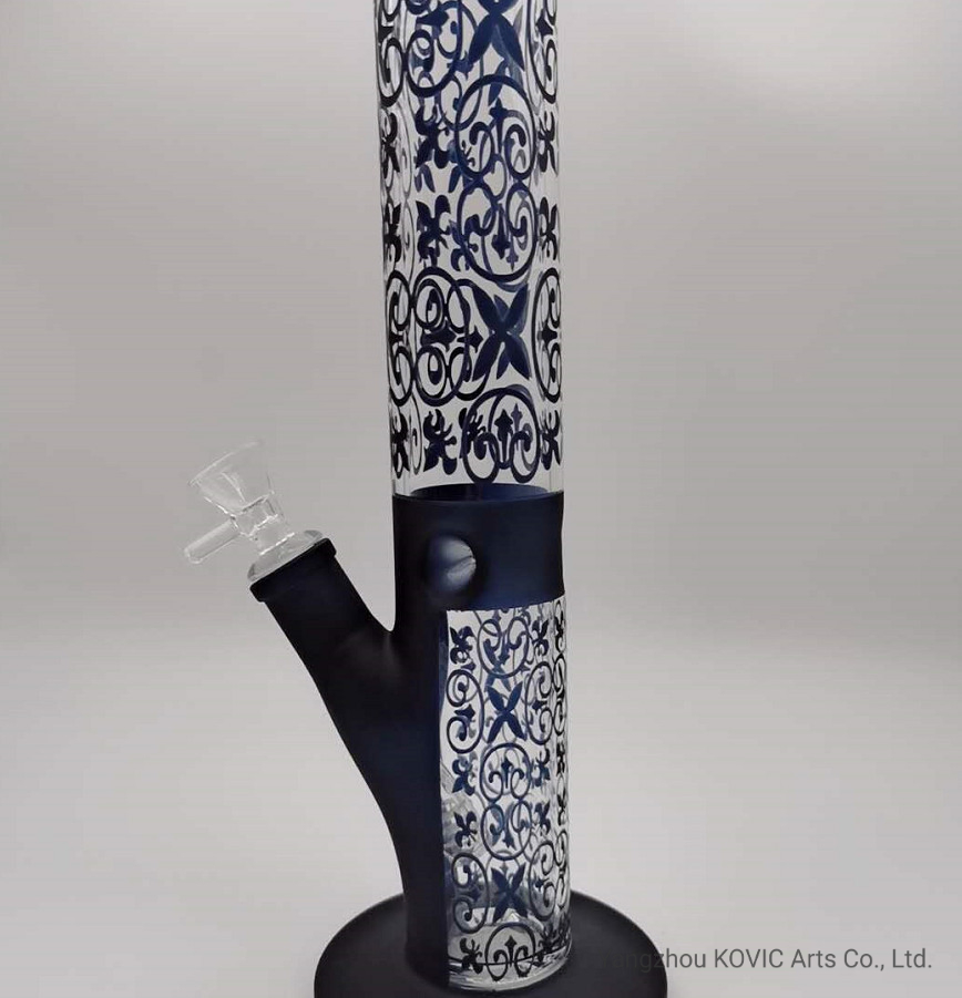 Sand Blasting Straight Tube Ice Catcher Hookah Wholesale Smoking Water Pipe