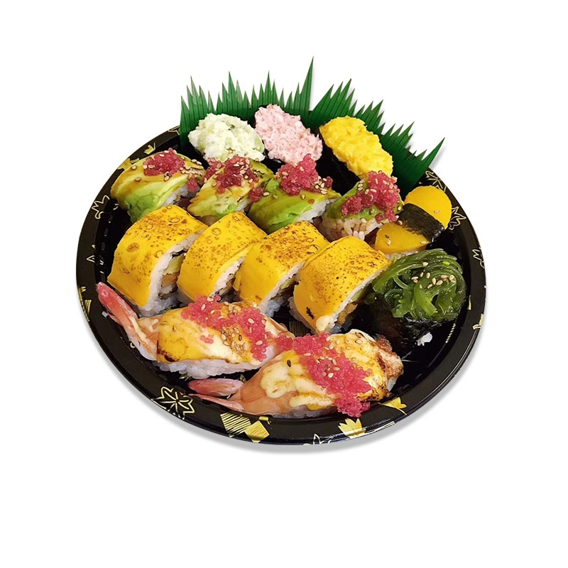 High Quality Round Fruit Sea Food Sushi Packaging Tray for Catering Party