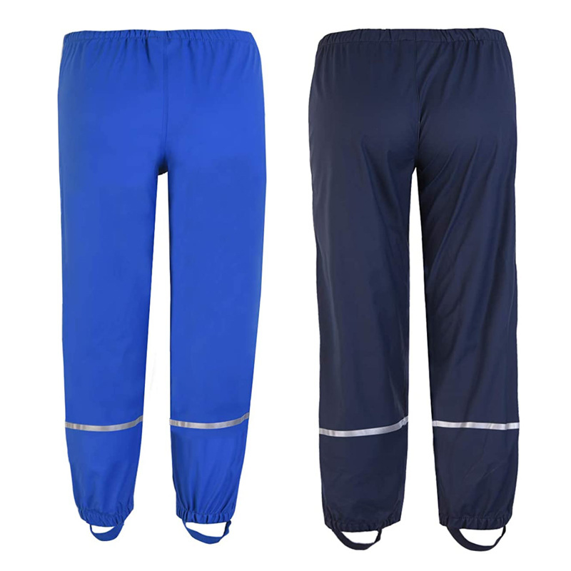 OEM High Visibility Children Strong Windproof Breathabilty Overtrouser Rain Pants for Kids