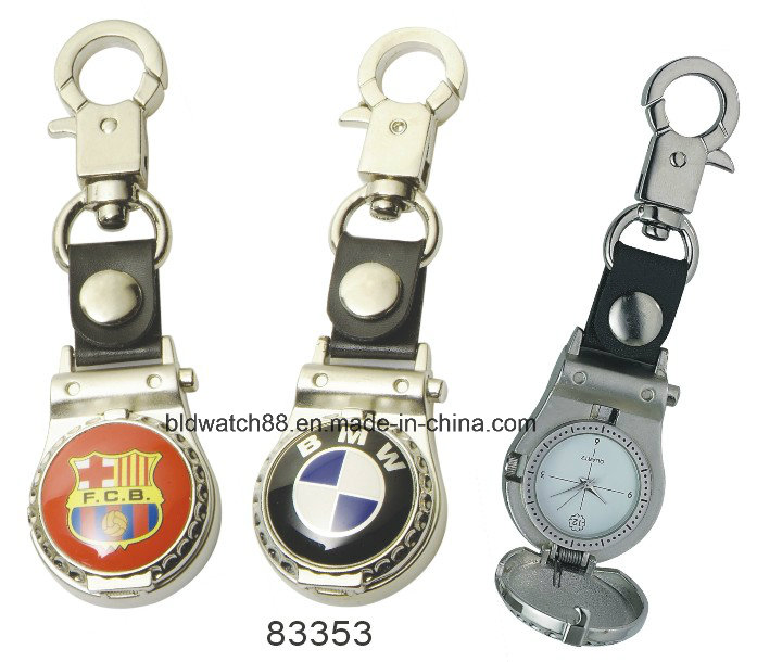 Pocket Keychain Watch Sport Carabiner Clip on Watch with Train