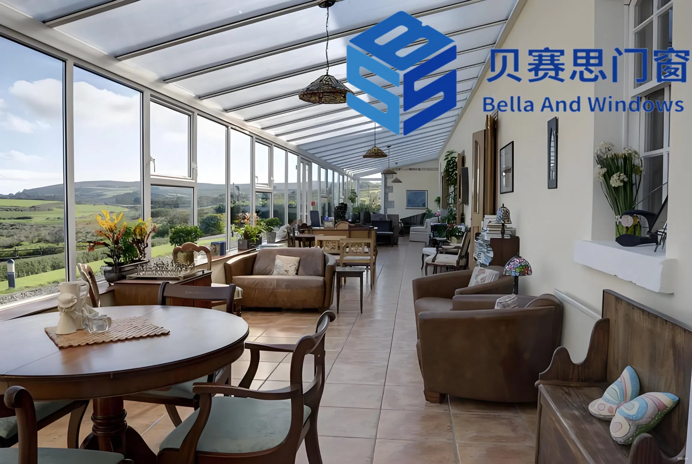 Chinese Beisaisi Factory Price Customized Anti-Corrosion All-Season Aluminum Alloy Tempered Glass Sunroom Garden House Patio Sunroom