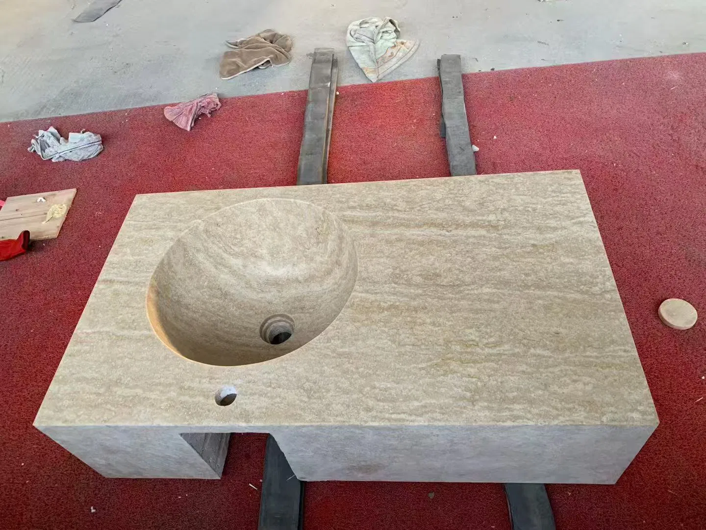 Natural Marble Stone Round Recidence Home and Hotel Project Wash Basin Sink