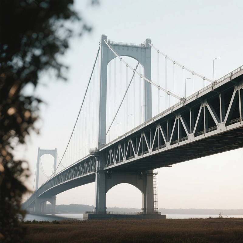 Large Span Steel Structure Bridge for Emergency Purpose Prefabricated Modern Design