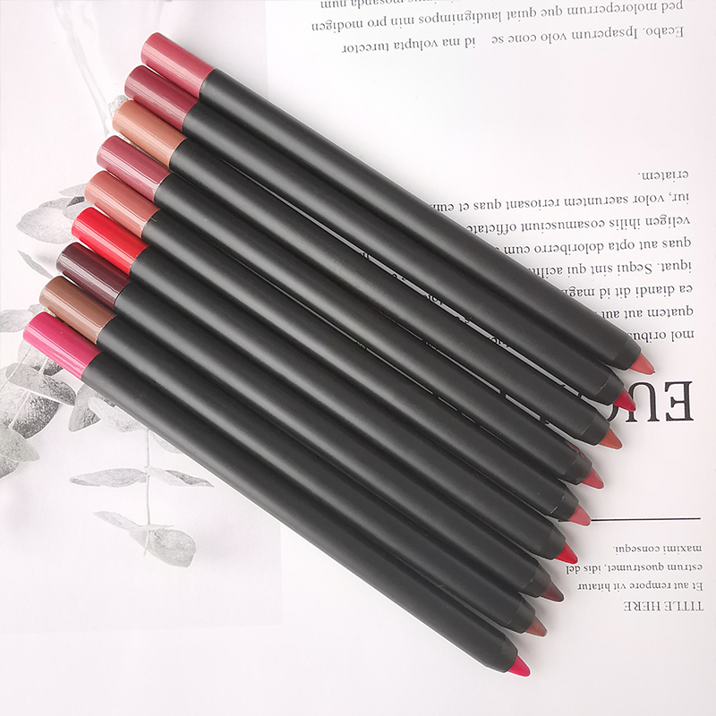 Custom Logo Pink Package Long Lasting Lipliner Wholesale Pink Matte Pigment Brown Custom Creamy Lip Private Label Lipliner