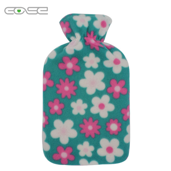 Cozy Heat Water Bottle with Vibrant Floral Cover Design