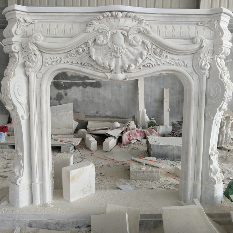 New Design Customized Marble Fireplace Mantel